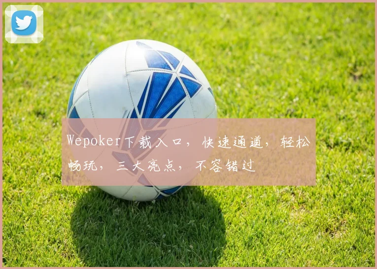 Wepoker下载入口，快速通道，轻松畅玩，三大亮点，不容错过